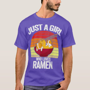Nur ein Mädchen, das Lieben Ramen Hamster Shirt Ki