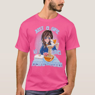 Nur ein Mädchen, das Lieben Ramen Sketching Shirt
