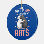 Nur ein Mädchen, das Lieben Rats Kinder Mädchen Ra Keramik Ornament (Links)