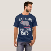 Nur ein Mädchen, das Lieben Rats Lover Geschenke T-Shirt (Vorne ganz)