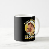 Nur ein Mädchen, das Lieben Reiten Kaffeetasse (VorderseiteRechts)