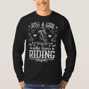 Nur ein Mädchen, das Lieben Reiten Reitausflug T-Shirt