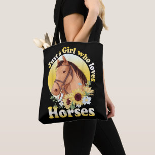 Nur ein Mädchen, das Lieben Reiten  Tasche