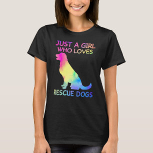 Nur ein Mädchen, das Lieben rettet Hunde Funny Hun T-Shirt