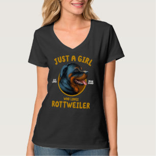 Nur ein Mädchen, das Lieben Rottweiler Hund Lover T-Shirt