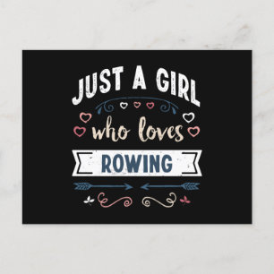 Nur ein Mädchen, das Lieben Rowing Funny Gifts Postkarte