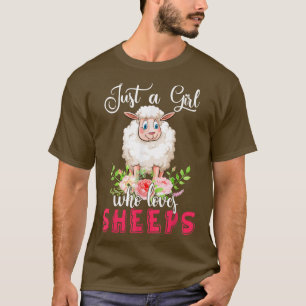 Nur ein Mädchen, das Lieben Schafe Blume Schafe, d T-Shirt