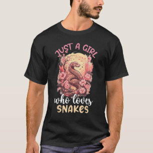 Nur ein Mädchen, das Lieben Schlangen 3 T-Shirt
