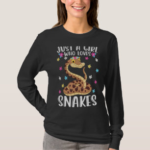 Nur ein Mädchen, das Lieben Schlangen Niedlich Sch T-Shirt