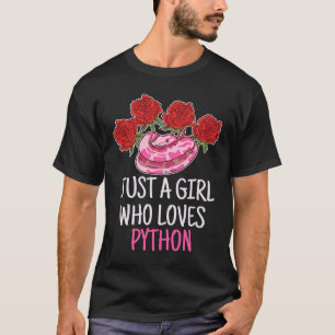 Nur ein Mädchen, das Lieben Schlangen Python Haust T-Shirt