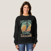 Nur ein Mädchen, das Lieben Slacklining Sweatshirt (Vorne ganz)