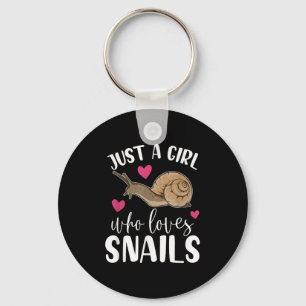 Nur ein Mädchen, das Lieben Snails Funny Zitat Nie Schlüsselanhänger