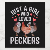 Nur ein Mädchen, das Lieben Speckers Hühnerrüber p Weinetikett (Einzelnes Label)