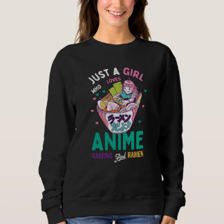 Nur ein Mädchen, das Lieben Spiele und Regenmädche Sweatshirt