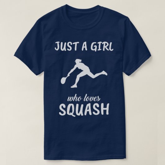 Nur ein Mädchen, das Lieben Squash T-Shirt (Design vorne)