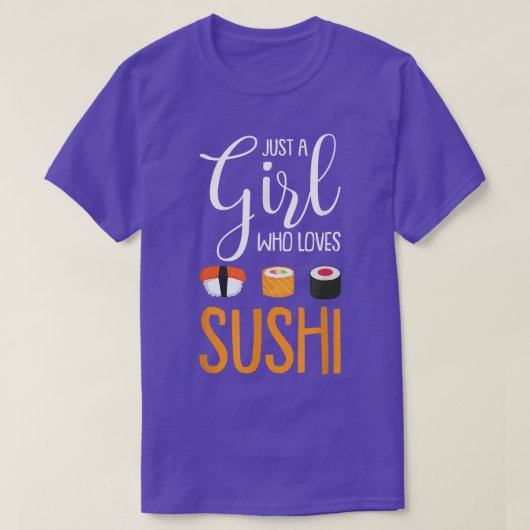Nur ein Mädchen, das Lieben Sushi Funny Asian Food T-Shirt (Design vorne)