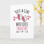 Nur ein Mädchen, das Lieben Theater | Theater Love Karte (Gelbe Blume)