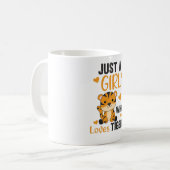 Nur ein Mädchen, das Lieben Tiger süße Tiere Tiger Kaffeetasse (Vorderseite Links)