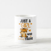 Nur ein Mädchen, das Lieben Tiger süße Tiere Tiger Kaffeetasse (Mittel)