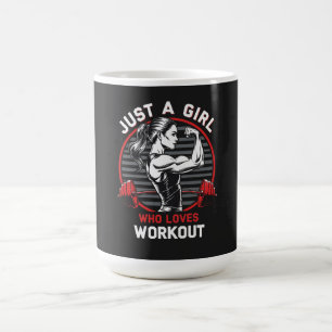 Nur ein Mädchen, das Lieben trainiert T - Shirt Kaffeetasse
