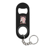 Nur ein Mädchen, das Lieben Unicorn Mini Flaschenöffner (Rückseite)