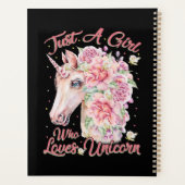 Nur ein Mädchen, das Lieben Unicorn Planer (Rückseite)