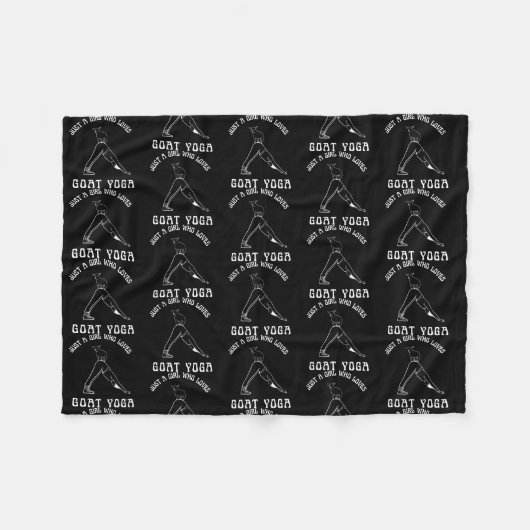 Nur ein Mädchen, das Lieben Ziege Yoga Funny Farm Fleecedecke (Vorderseite (Horizontal))