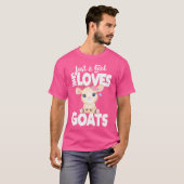 Nur ein Mädchen, das Lieben Ziegen Funny Bauer Sch T-Shirt (Vorne ganz)