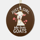 Nur ein Mädchen, das Lieben Ziegen Gift Bauer Zieg Keramik Ornament (Links)