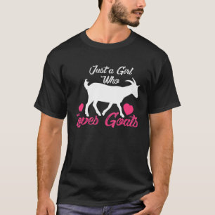Nur ein Mädchen, das Lieben Ziegen Niedliche Landt T-Shirt