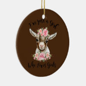 Nur ein Mädchen, das Lieben Ziegen Niedliche Ziege Keramik Ornament (Rechts)