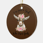 Nur ein Mädchen, das Lieben Ziegen Niedliche Ziege Keramik Ornament (Links)