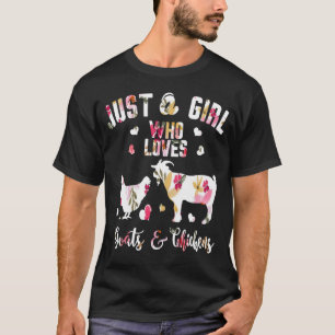 Nur ein Mädchen, das Lieben Ziegen Ziegen Ziegen T-Shirt
