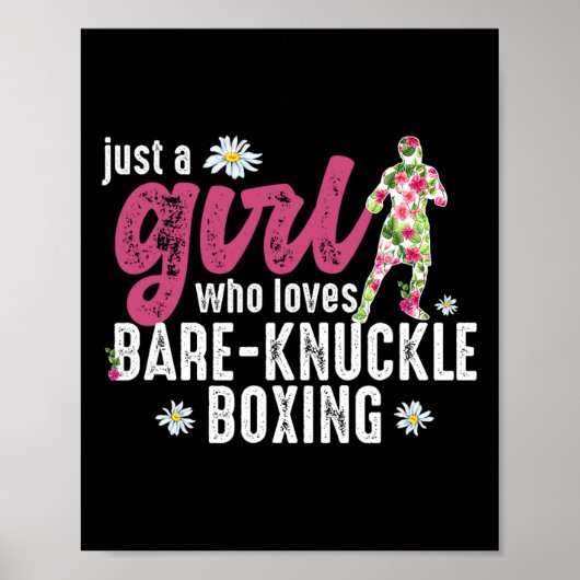 Nur ein Mädchen, das Lieben zum Boxen hat Poster (Vorne)