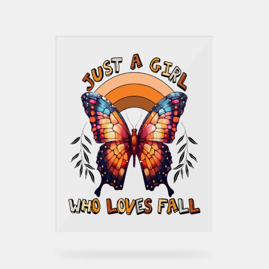 Nur ein Mädchen, das Lieben zum Erntedankfest stür Acrylschild (Vorderseite)