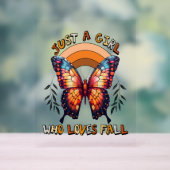 Nur ein Mädchen, das Lieben zum Erntedankfest stür Acrylschild (Neutral)