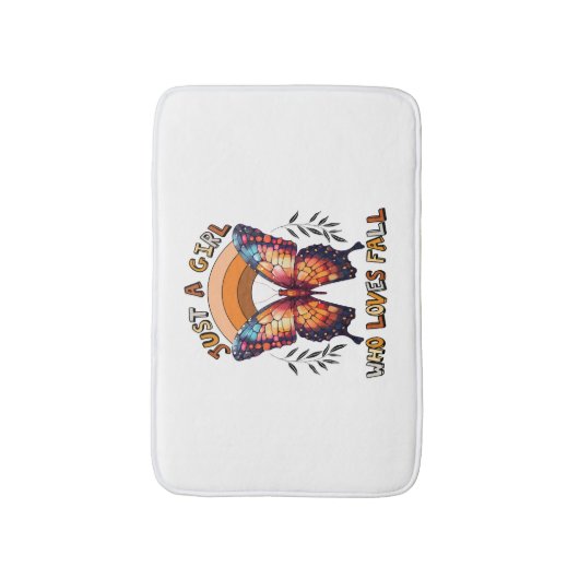 Nur ein Mädchen, das Lieben zum Erntedankfest stür Badematte (Vorderseite Vertikal)