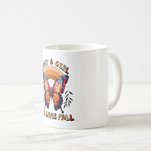 Nur ein Mädchen, das Lieben zum Erntedankfest stür Kaffeetasse (VorderseiteRechts)