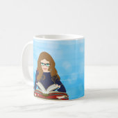 Nur ein Mädchen, das Lieben zum Lesen hat Kaffeetasse (Vorderseite Links)