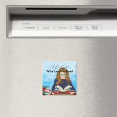 Nur ein Mädchen, das Lieben zum Lesen hat Magnet (In Situ (Geschirrspüler))