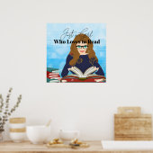 Nur ein Mädchen, das Lieben zum Lesen hat Poster (Küche)