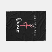 Nur ein Mädchen, das Lieben zum Tanzen hat Fleecedecke (Vorderseite (Horizontal))