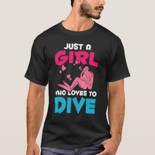 Nur ein Mädchen, das Lieben zum Tauchen Funny Scub T-Shirt
