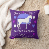 Nur ein Mädchen, das Lila Pferde Liebe Kissen (Decke)