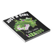 Nur ein Mädchen, das Lizards Liebe Reptile Eigentü Notizblock (angewinkelt)