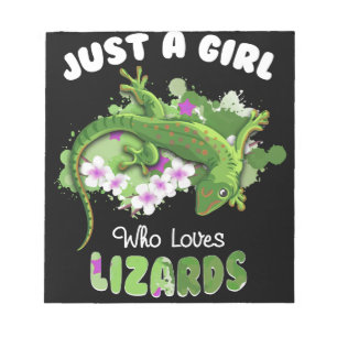 Nur ein Mädchen, das Lizards Liebe Reptile Eigentü Notizblock