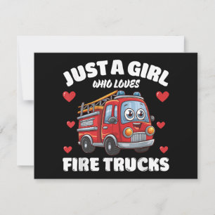 Nur ein Mädchen, das LKW-Lieben abgibt, Liebe für Feiertagskarte