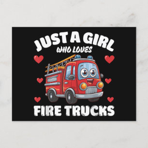 Nur ein Mädchen, das LKW-Lieben abgibt, Liebe für Feiertagspostkarte