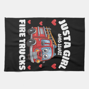 Nur ein Mädchen, das LKW-Lieben abgibt, Liebe für Geschirrtuch