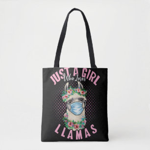 Nur ein Mädchen, das Llamas-Geschenk Liebe Tasche